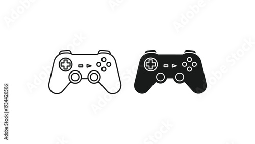 Comparison of two different video game controllers with distinct button layouts