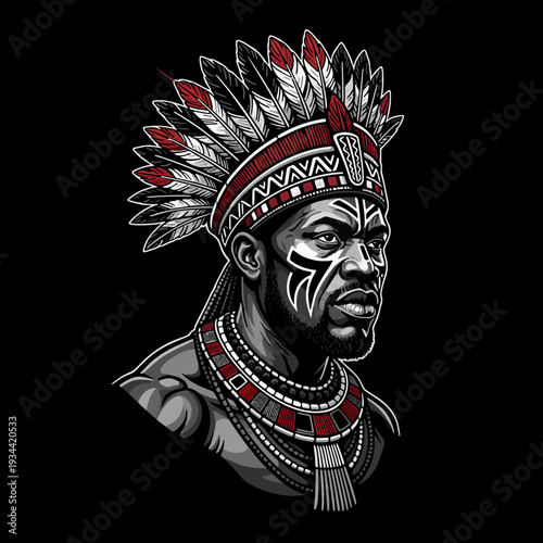 illustration of the head of government, king, tribe, group or country that reflects leadership
