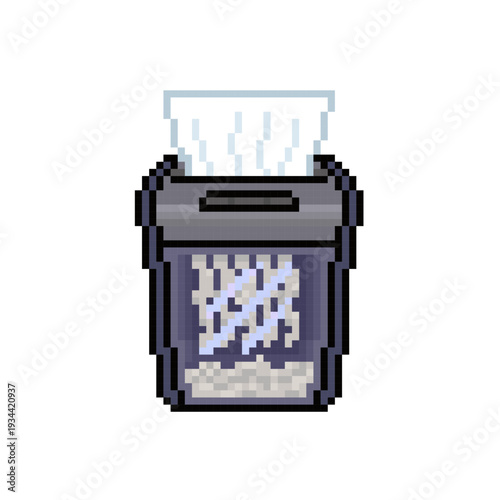 shredder paper machine pixel art
