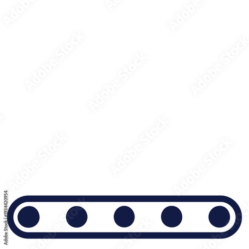 Icon of blue industrial robotic arm shows the main action of automation in manufacturing. Simple design on blank background works for technology, engineering, robotics