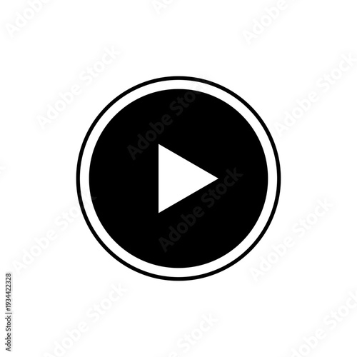 Play button icon in black circle, symbolizing media playback or start function. Free Download Play button icon in black circle, symbolizing media playback or start function. - GFXLoad