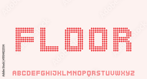 futuristic modern geometric font RETRO VECTOR 