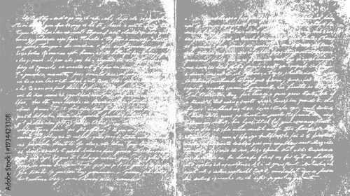 Faded handwritten script on a textured grey background with white text handwriting vintage