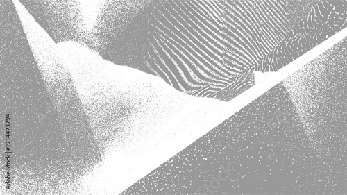 Abstract grayscale textured surface with diagonal lines and granular patterns monochrome