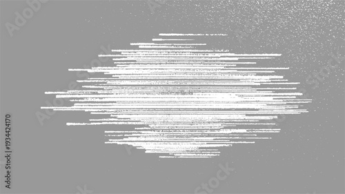 Abstract white horizontal lines and speckles on gray background