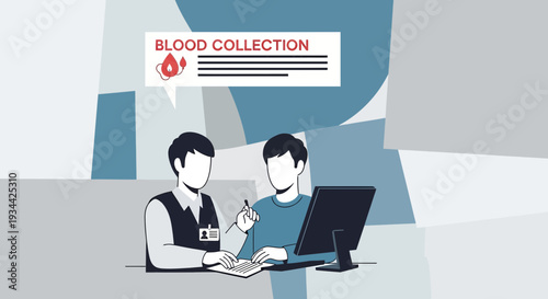 Medical Professionals Discussing Blood Collection Process with Patient