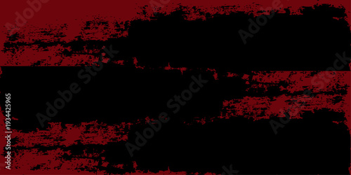Abstract vintage grunge Halloween background featuring a dark textured wall design with red paint splatters and black blood patterns on old dirty paper art illustration