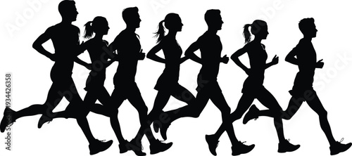 Family dining silhouettes, parent serving children at table vector illustration, daily mealtime artwork, household routine design elements, social interaction graphics collection