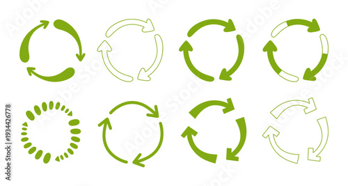 Reuse Signs. Sustainable Environment Symbols. Vector.