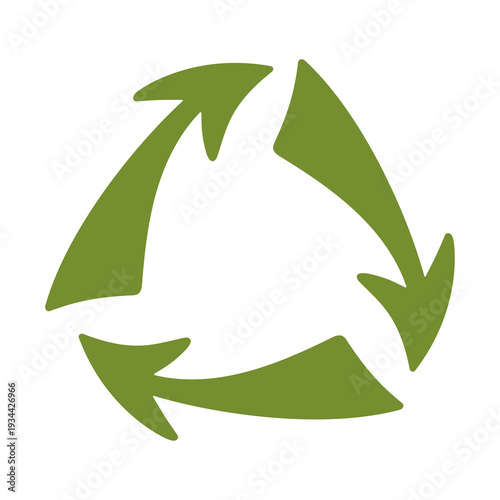 Recycle Sign. Sustainable Environment Symbol. Vector.