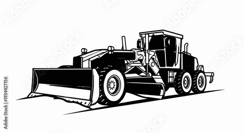Heavy grader vehicle for roadwork