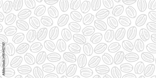 Coffee beans pattern background. doodle Coffee Beans pattern for packaging. seamless pattern of coffee beans background. 