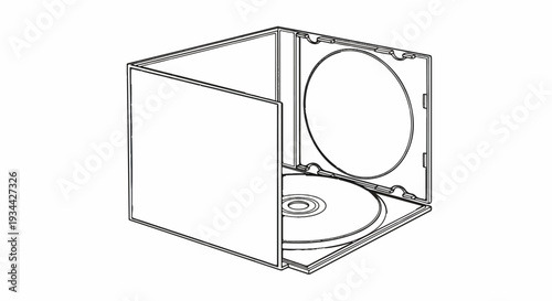 Open digital disc case with two blank discs inside