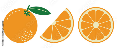 Orange Fruit Graphic Design for Poster, Greeting Card, Flyer, Social Media Cover and Print Template Background