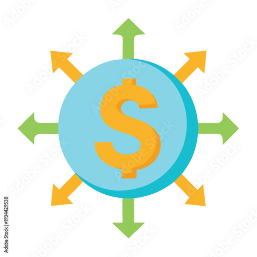 Secure money box cartoon doodle