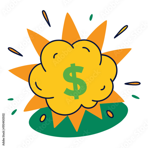 Digital currency handshake sketch artwork