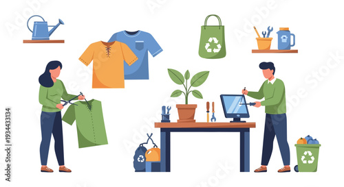 Sustainable Living: Upcycling, Repair, and Recycling Practices