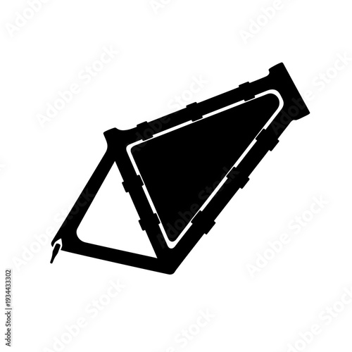 Silhouette of a Bicycle Frame Bag, Triangular Storage Pack for Bikepacking and Commuting