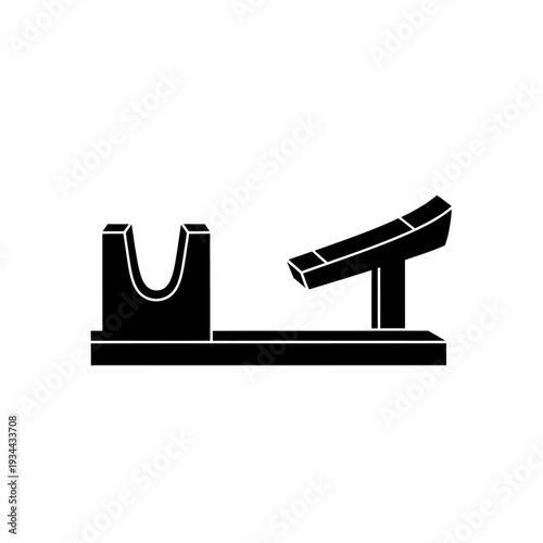 Silhouette of a Boot Jack, Wooden Heel Remover and Minimalist Cowboy Gear Accessory