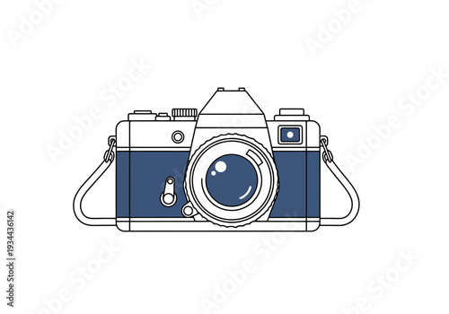 Retro Style Camera Isolated On White Background For Digital Media Production And Creative Projects