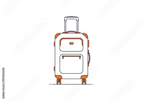 Modern Rolling Luggage Case for Travel and Journeys With Wheels and Handle Ready for Airport or Vacation Getaway Transportation