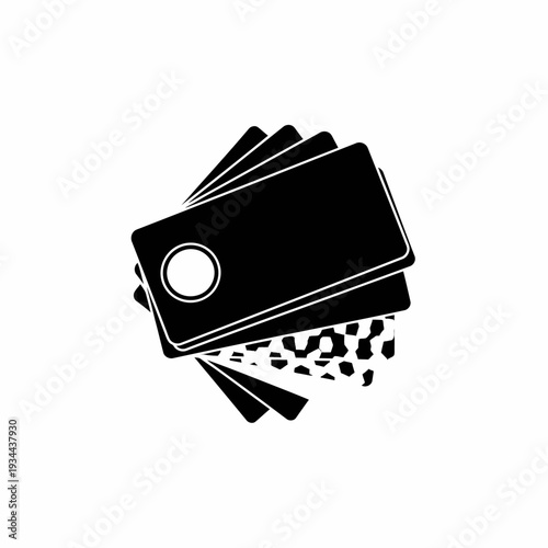 Leather Swatches Ring Silhouette for Material Selection, Fashion Design Catalog Concept