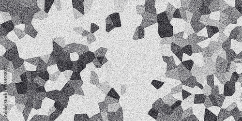Abstract grayscale background with a tessellated pattern of irregular polygons and a fine grainy texture, offering a modern and artistic visual for design projects