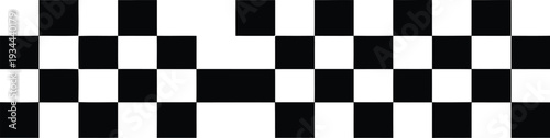 A stylized black and white pixelated pattern resembling a barcode or digital sequence Vector