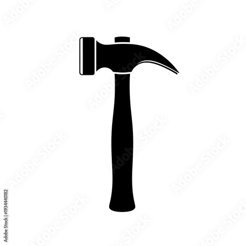 Shoemaker Hammer Silhouette for Flat Face Cobbler Tool and Leatherworking Concepts