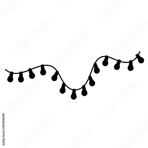 String Lights Outdoor Bulb Silhouette for Festoon Camping Decor and Illumination