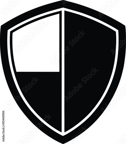 shield divided quadrants heraldic emblem icon
