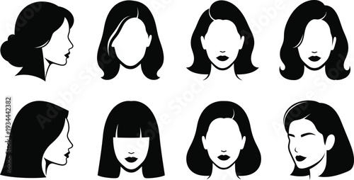 Eight different hairstyles for women