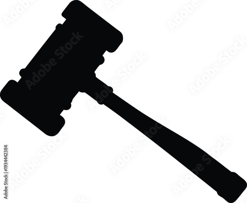 auction gavel icon flat black legal symbol