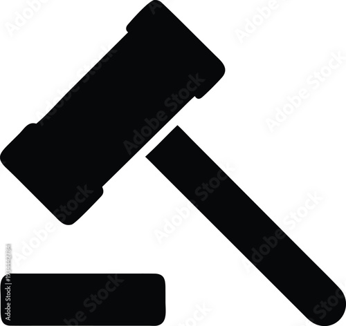 judge gavel icon legal court hammer symbol