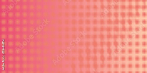 Pink  orange red polka dots gradient halftone background. Pop art cartoon dot texture with comic graphic design, Horizontal abstract pattern wall. vector modern