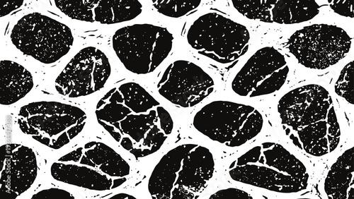 Black irregular stone texture pattern background rough natural pebble surface design