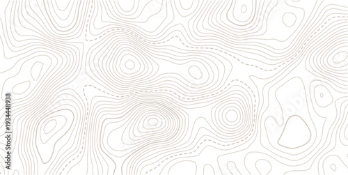 Abstract pattern with lines seamless pattern and topography. Modern design with White background with topographic wavy pattern design.paper texture Imitation of a geographical map shades.