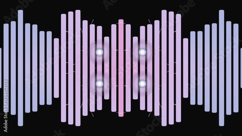 Abstract Sound Waveform Visualization with Pulsating Lights.