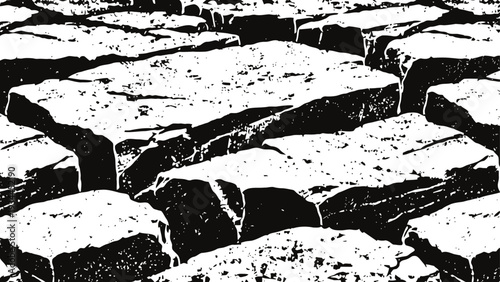 Dry cracked earth ground texture with deep fissures and arid soil pattern