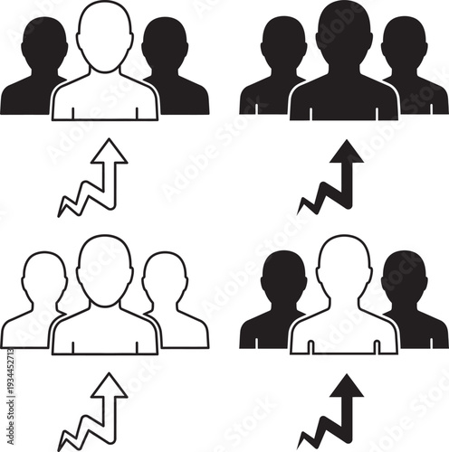 Infographic illustrating population growth and demographic changes