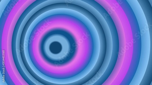 Abstract Swirling Circles with Pink and Blue Gradient Animation.