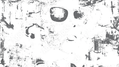 Minimal monochrome grunge backdrop isolated on white. Urban abstract distressed surface texture. 