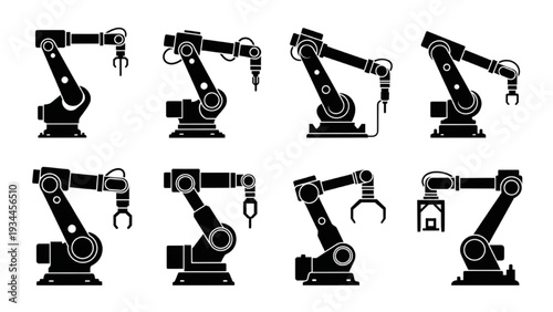 Robotic Arms in Various Positions and Actions