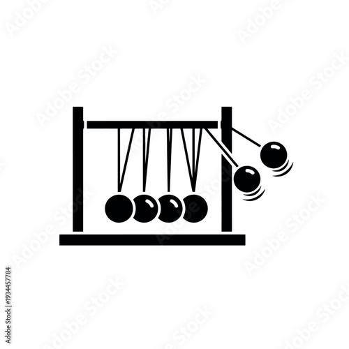 Photos Newtons Cradle Physics Toy Silhouette
