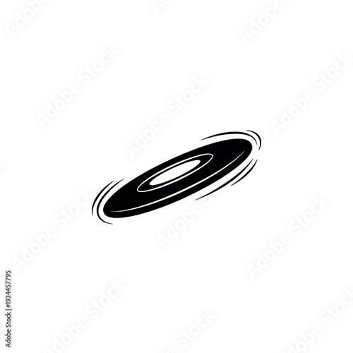 Flying Disc Frisbee Side View Silhouette