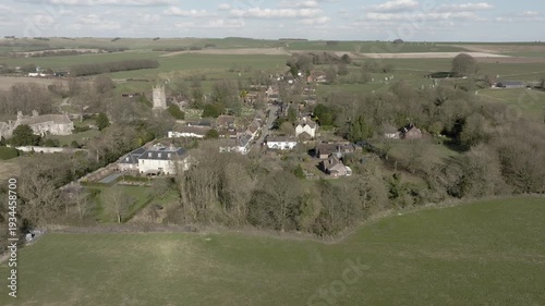 Avebury Henge Stone Circles Historic Wiltshire Wessex Downs Aerial View Village