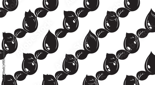 Black cat faces in a seamless pattern design