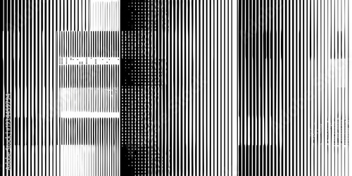 Abstract composition of vertical lines and rectangular black shapes