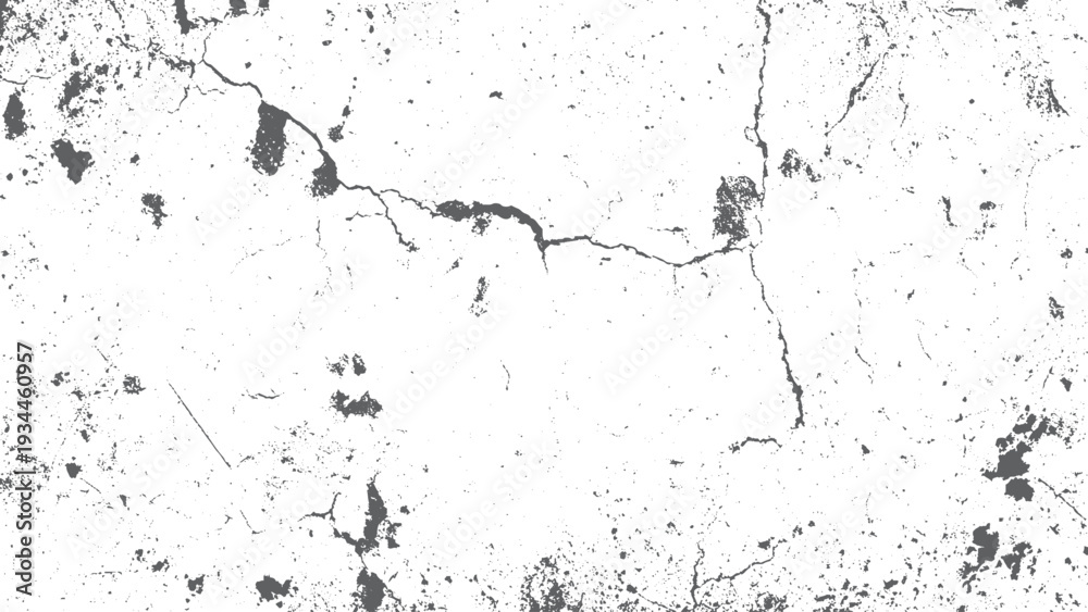 Fototapeta premium Monochrome irregular grunge texture background. Abstract distressed uneven overlay design. 