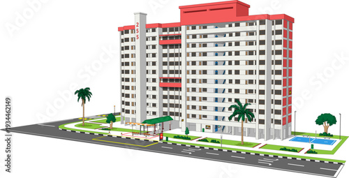 Singapore's public housing flats provides affordable, high-quality homes for over 80% of residents, fostering diverse, vibrant communities in well-planned estates.